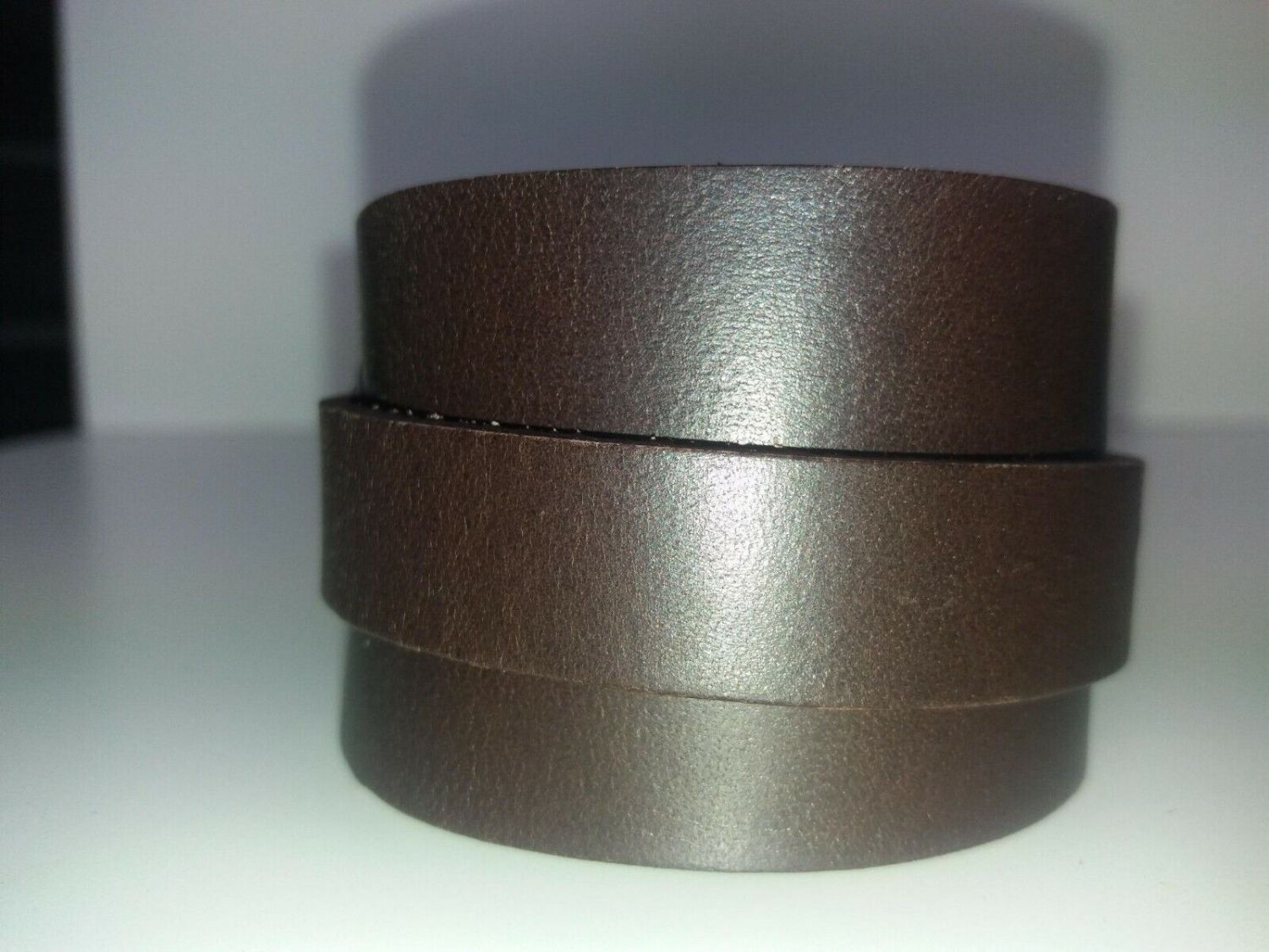 Leather One Strap Wrist Band Brace Support - Gym Weight Lifting Wrap - Various Colours (Dark Brown)
